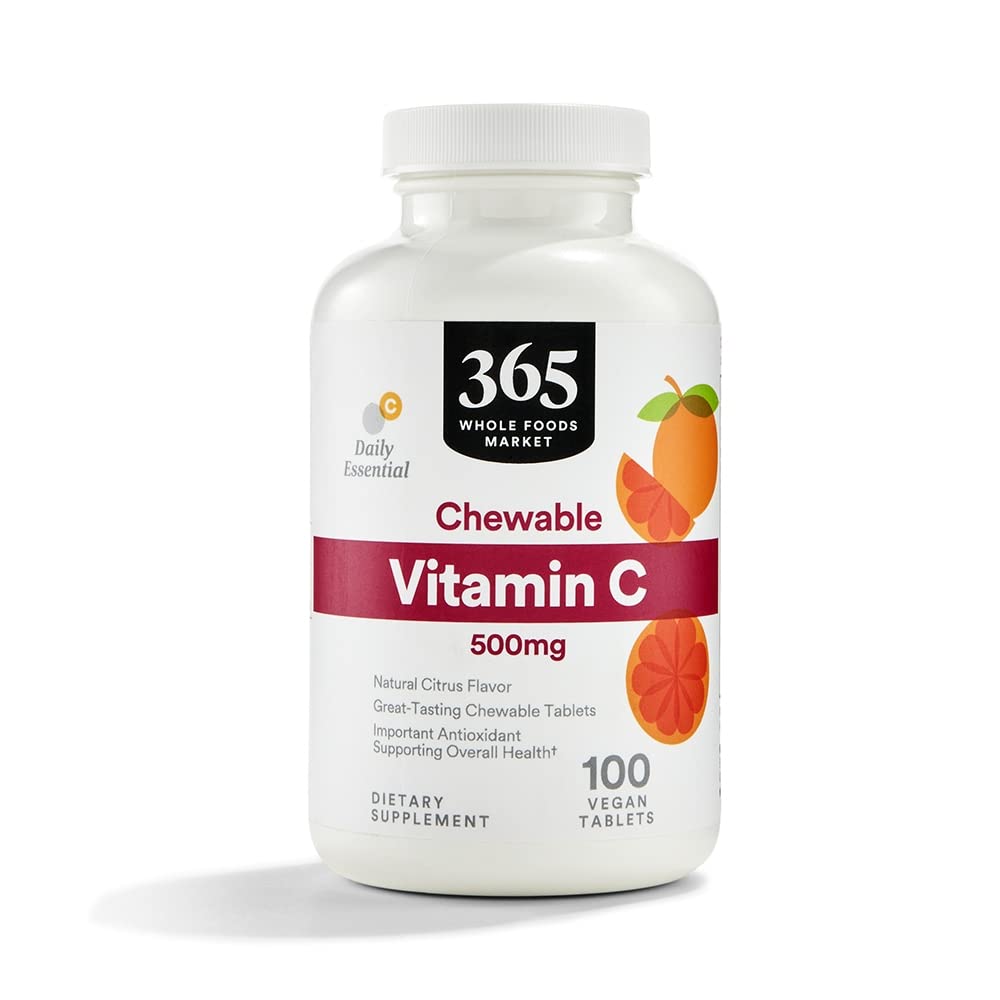 365 by Whole Foods Market, Vitamin C Chewable 500Mg, 100 Tablets 365 by Whole Foods MarketUS supplements