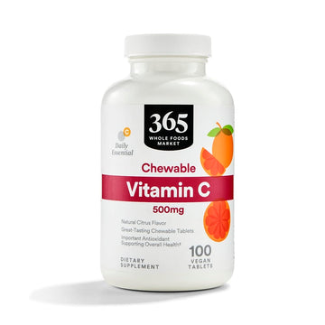365 by Whole Foods Market, Vitamin C Chewable 500Mg, 100 Tablets 365 by Whole Foods MarketUS supplements