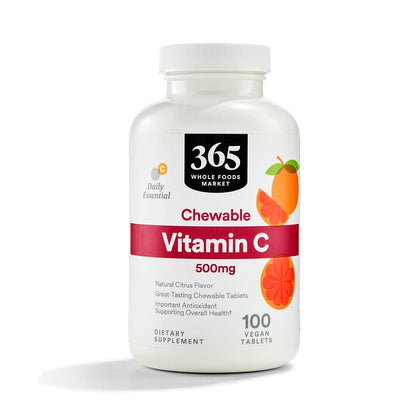 365 by Whole Foods Market, Vitamin C Chewable 500Mg, 100 Tablets 365 by Whole Foods MarketUS supplements