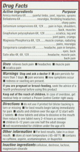 Natrabio Pain Relief Tablets, 60 Count NatraBioAu supplements