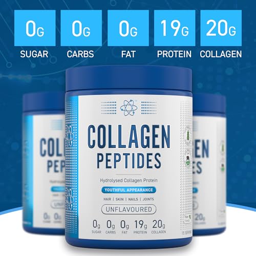Applied Nutrition Collagen Peptides Powder - Hydrolysed Bovine Collagen Protein, Halal, Healthy Skin, Hair, Nails (Unflavoured) (300g - 15 Servings) Applied NutritionAu supplements