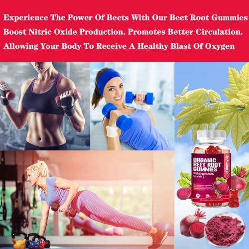 Organic Beet Root Gummies 1500mg for Men Women Beet Root for Athletic, Performance EdmmyliyAu supplements