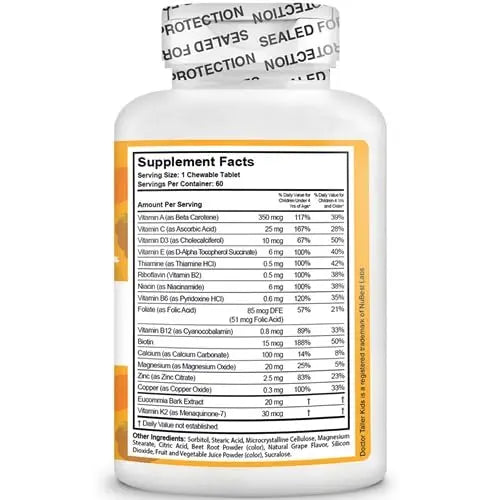 NuBest Doctor Taller Kids - Kids Multivitamins, Toddler Vitamins - Support Healthy, Immunity and Bone Strength for Ages 2 to 9 NuBestAu supplements