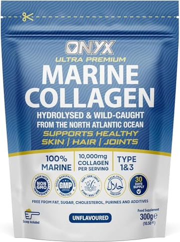 Onyx Marine Collagen Powder 10000mg (Type I & III) | Wild-Caught Arctic Cod ONYX INGREDIENTS 101Au supplements