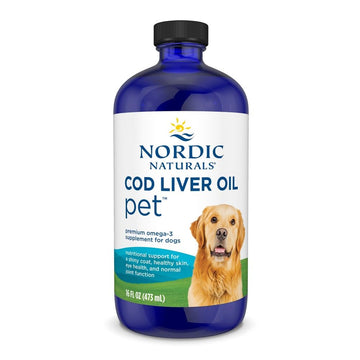 Nordic Naturals Pet Cod Liver Oil, Unflavored - 16 oz - 1048 mg Omega-3 Per Teaspoon - Fish Oil for Dogs with EPA & DHA - Promotes Skin, Coat, & Immune Health Nordic NaturalsAu supplements