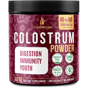 Bovine Colostrum Powder - 40% IgG Highly Concentrated Pure Bovine Colostrum InstaSkincareUS supplements