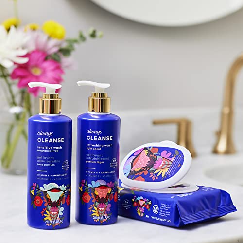 Always Cleanse Feminine Intimate Wash For Women, Ph Balanced For Sensitive Skin, Fragrance-Free AlwaysAu supplements