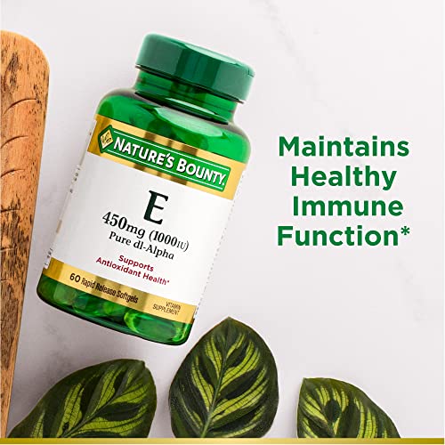 Nature's Bounty Vitamin E 1000 IU Softgels, Supports Antioxidant Health & Immune System Nature's BountyUS supplements