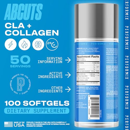PERFORMIX - AbCuts CLA + Collagen - Fitness Goals - Improve Energy & Endurance PERFORMIXUS supplements