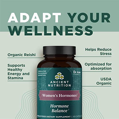 Ancient Nutrition Women's Hormones, Helps Reduce Stress, Supports Energy, Hormone Ancient NutritionUS supplements