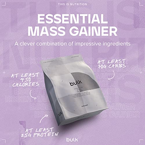 Bulk Essential Mass Gainer, Protein Shake for Weight Gain, Vanilla, 2.5 kg BulkAu supplements