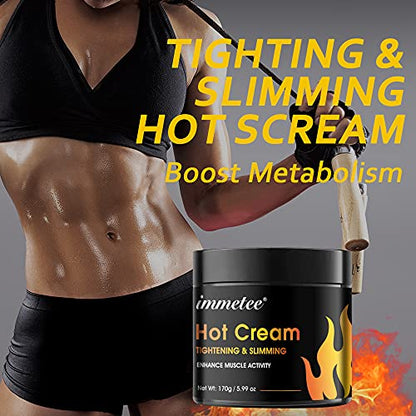 Hot Cream for Belly Fat Burner, Hot Cream Cellulite and Fat Burner, Sweat Fat Burning Gel immeteeUS supplements
