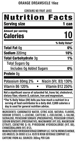 Reign Total Body Fuel, Orange Dreamsicle, Fitness & Performance Drink, 16 Fl Oz (Pack of 12) ReignAu supplements