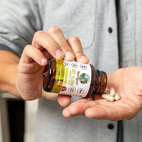 MaryRuth Organics Gut Flora Health+ Enzymes | Up to 2 Month Supply | Prebiotic Probiotic Digestive Enzymes Blend for Healthy Gut Biome & Digestive Support | Gastrointestinal Health | 60 Capsules MARYRUTH'SUS supplements