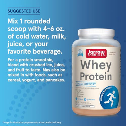 Jarrow Formulas Whey Protein With 18 g of Protein, 3.8 g of BCAAs, & Glutamine, Dietary Jarrow FormulasUS supplements