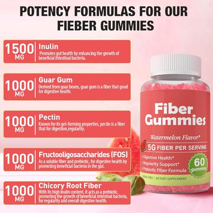 Fiber Gummies for Adults-Probiotic & Prebiotic Fiber Gummies for Men & Women HerodianowUS supplements