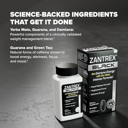 Zantrex Black – Energizing Weight Management Supplement Pills – Clinically Validated ZantrexUS supplements