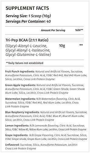 Metabolic Nutrition - TRIPEP - Tri-Peptide Branch Chain Amino Acid, BCAA Powder Metabolic NutritionUS supplements