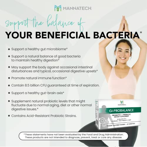 Mannatech Prebiotics and Probiotics, 30 Slimsticks, Yogurt Flavor, GI-ProBalance w/MannaBiotic Blend MannatechAu supplements