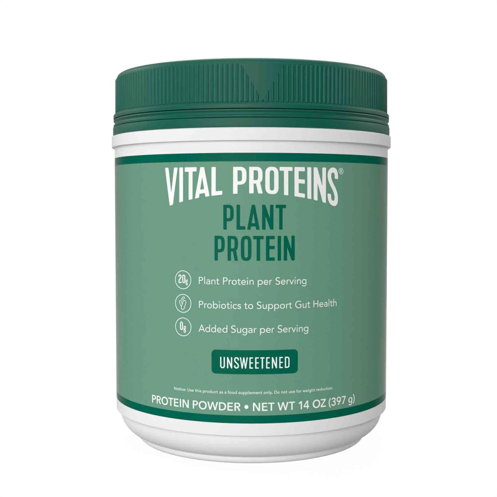 Vital Proteins Collagen Peptides Powder, 9.33 oz Unflavored + 14 oz Unsweetened Plant Vital ProteinsUS supplements