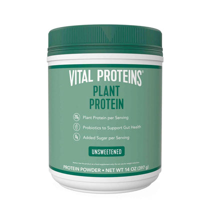 Vital Proteins Collagen Peptides Powder, 9.33 oz Unflavored + 14 oz Unsweetened Plant Vital ProteinsUS supplements