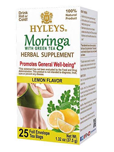 Hyleys Tea Moringa Oleifera with Lemon Flavor - 25 Tea Bags (Miracle Tree Tea) HYLEYSUS supplements