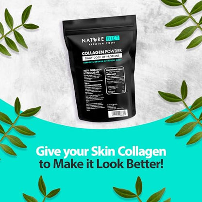 Nature Diet - Collagen Powder 600 g | Hydrolysate | Unflavored | Collagen Peptides | Source of Protein Nature DietUS supplements