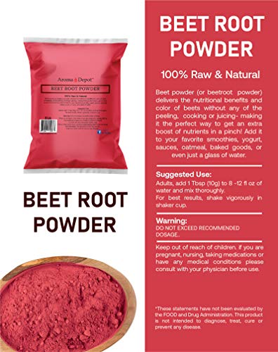 Beet Root Powder 8 oz. by Aroma Depot Raw & Non-GMO I Vegan & Gluten Free I Nitric Aroma DepotAu supplements