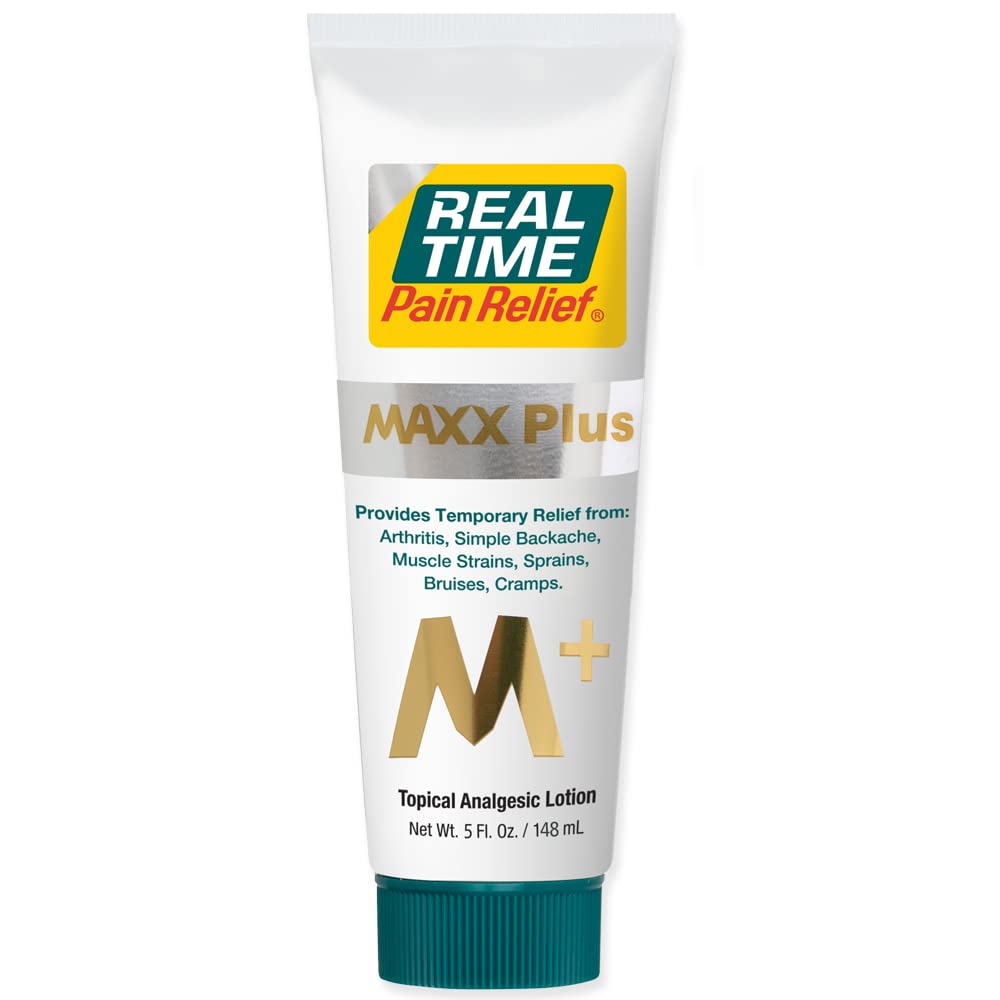Real Time Pain Relief MAXX Plus - 5oz Tube | Intensive Formula with 19 Natural Ingredients Including Hemp Oil | Fast-Acting Relief for Muscle Pain, Arthritis, Backaches, and More Real Time Pain ReliefAu supplements