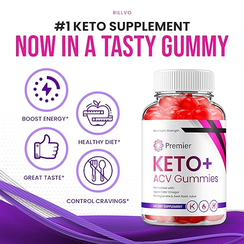 Rillvo (3 Pack) Premier Keto ACV Gummies - Official - Keto Premiere ACV Advanced Formula RillvoAu supplements
