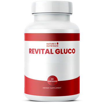 Revital Gluco – Daily Supplement with Vitamin C, Vitamin E, Magnesium, Biotin, Zinc & 10+ Botanical Ingredients – Made in USA, Non-GMO, Stimulant-Free Formula – 60 Caps (30 Servings), 1 Month Supply Nature’s NutriWaveAu supplements