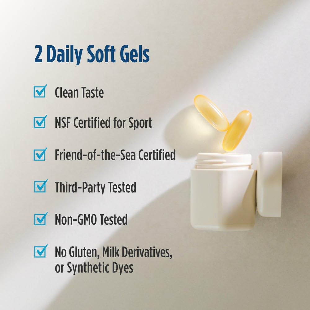 Nordic Naturals Ultimate Omega-D3 Sport, Lemon - 60 Soft Gels - 1480 mg Omega-3 + 1000 IU Vitamin D3 - NSF Certified - Supports Muscle, Bones, Focus & Endurance - 30 Servings Nordic NaturalsAu supplements