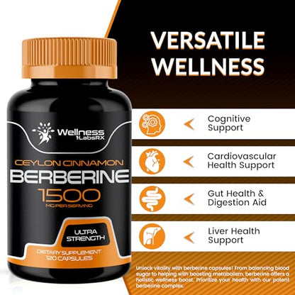 WELLNESS LABSRX Berberine Supplement 1500mg - Liposomal Berberine with Ceylon WELLNESS LABSRXUS supplements