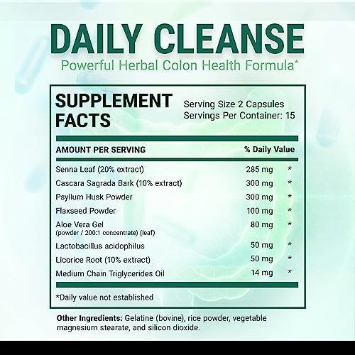 IVL - Daily Cleanse Herbal Colon Health Formula - Detoxification, Probiotic, Digestive Support IVLAu supplements