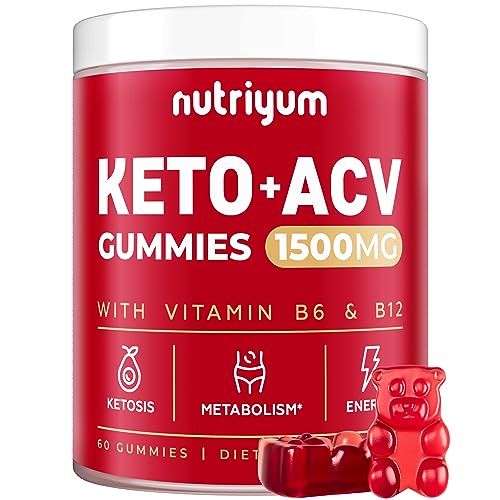 nutriyum Keto ACV Gummies 1500 mg - Apple Cider Vinegar Gummies with B6 & B12 nutriyumAu supplements