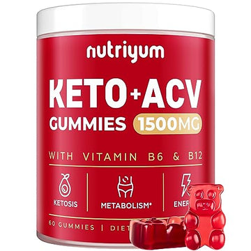 nutriyum Keto ACV Gummies 1500 mg - Apple Cider Vinegar Gummies with B6 & B12 nutriyumAu supplements