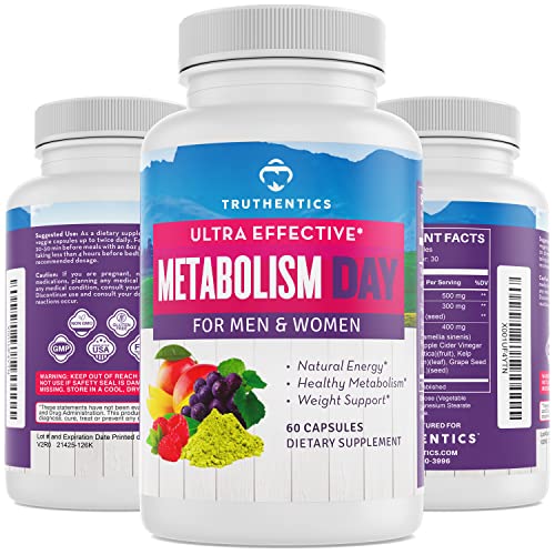 TRUTHENTICS Metabolism Booster for Women & Men - Natural Appetite Suppressant TRUTHENTICSUS supplements