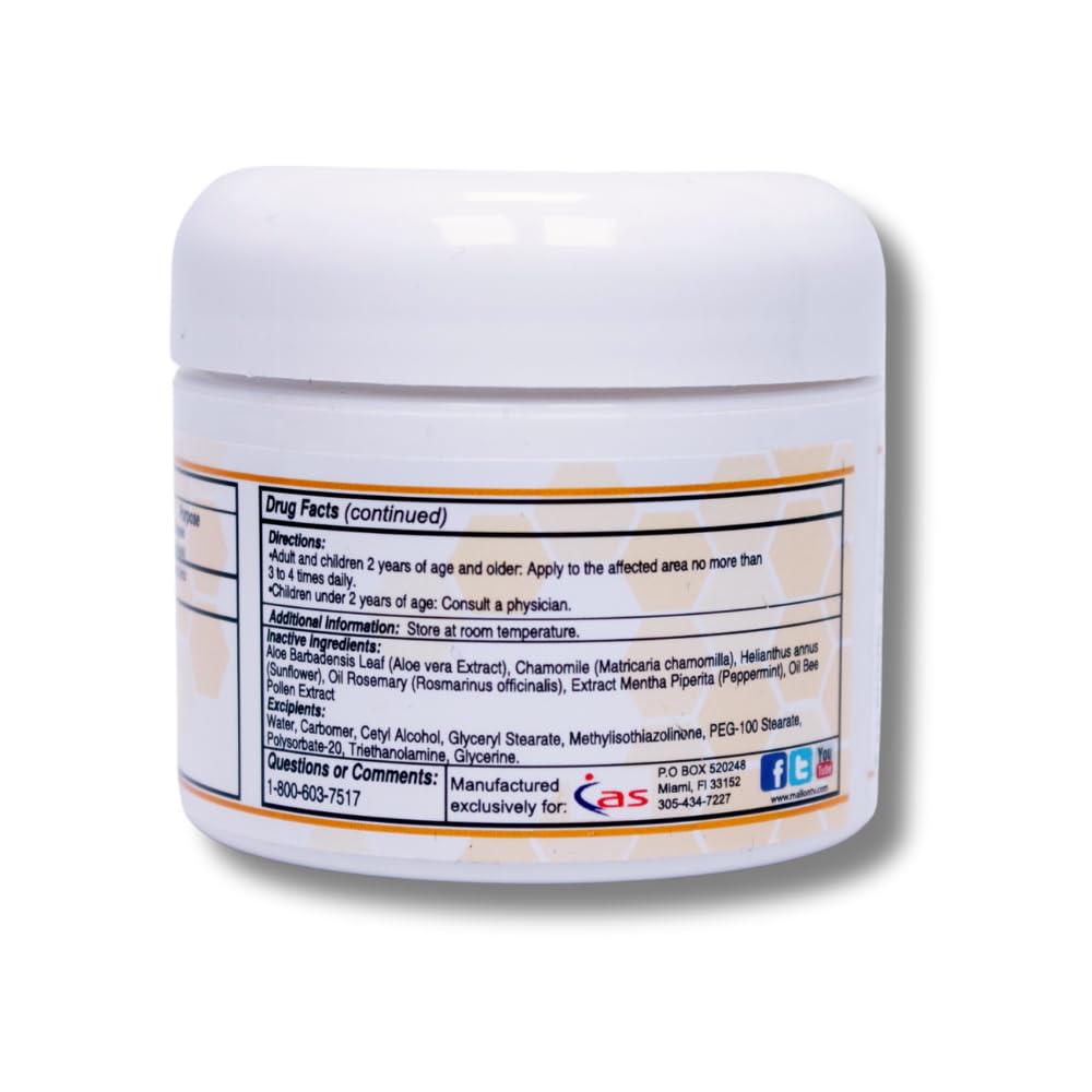 AbeeMed Cream Bee Venom Apitoxin for Aches - Menthol - Histamine DHCL - Bee Polen - Chamomile - Support for Neck and Backache - Supports Joint & Muscle Discomfort - Sprains, Bruises and Strains V2 ABEE MEDAu supplements