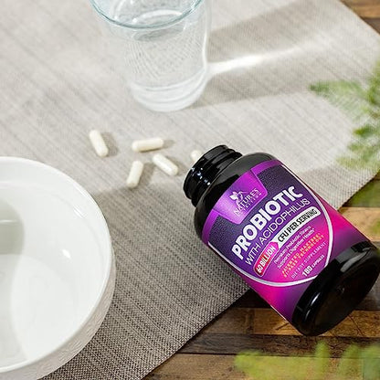 Probiotics, 60 Billion CFU per Serving, Probiotic with Prebiotics for Digestive & Immune Health Nature's NutritionUS supplements