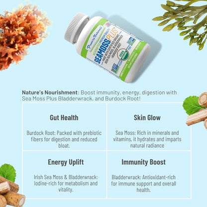 Power By Naturals Sea Moss Plus - USDA Certified Organic Wildcrafted Irish Seamoss Power By NaturalsUS supplements