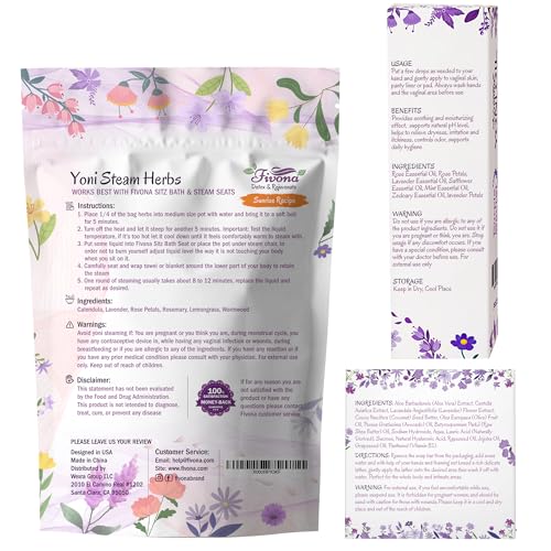 FIVONA Yoni Care Kit 4 in 1 - pH Balanced Natural Yoni Oil, Herbal Bar Soap for Feminine V Wash, Detox FIVONAAu supplements