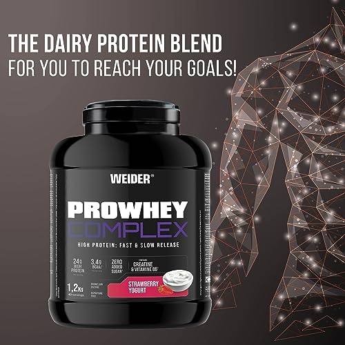 Weider ProWhey Complex (1,2kg) Strawberry-Yogurt Flavour. Formula Based on Whey Protein WeiderUS supplements