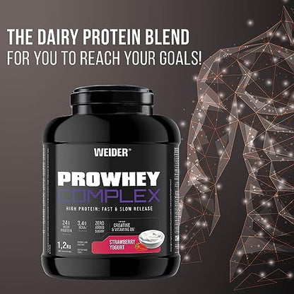 Weider ProWhey Complex (1,2kg) Strawberry-Yogurt Flavour. Formula Based on Whey Protein WeiderUS supplements
