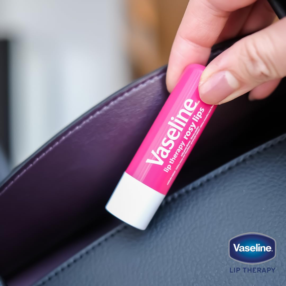 Vaseline Lip Therapy Care Rosy, Fast-Acting Nourishment, Ideal for Chapped, Dry, Cracked, or Damaged Lips, Lip Balm, 4-Pack, 0.16 Oz Each VaselineAu supplements