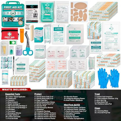 General Medi 360 Pieces Hardcase First Aid Kit - Comprehensive Large First Aid Box General MediUS supplements