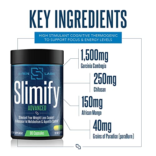 Siren Labs Slimify Advanced Fat Burner for Weight Loss - Garcinia Cambogia, African Mango SIRENLABSAu supplements