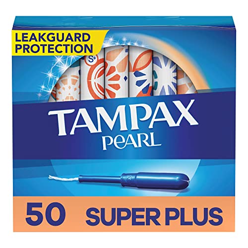 Tampax Pearl Tampons Super Plus Absorbency, with Leakguard Braid, Unscented, 50 Count TampaxAu supplements