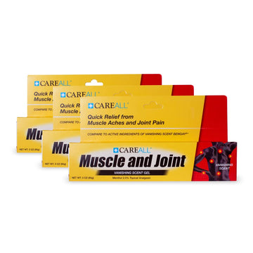 CareAll Muscle & Joint Vanishing Scent Gel, 3.0 oz. (3 Pack), Non-Greasy, Pain Relief Gel for Muscle, Back and Minor Arthritis, Topical Analgesic, 2.5% Menthol CareAllAu supplements