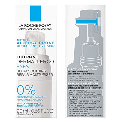 La Roche-Posay Toleriane Dermallergo Eye Cream Soothing Repair Moisturizer, Soothes and Comforts Sensitive Skin La Roche-PosayUS supplements