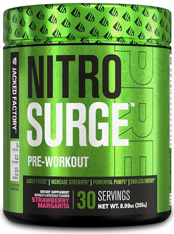 NITROSURGE Pre Workout Supplement - Endless Energy, Instant Strength Gains Jacked FactoryAu supplements